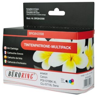 Tintenpatrone Multipack, ersetzt Canon PGI-570XLBK und CLI-571XLBK/C/M/Y
