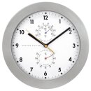 DCF-Funkwanduhr, PG-300, silber, mit Thermometer...
