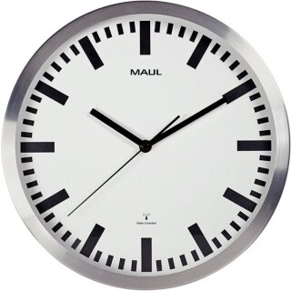 Wandfunkuhr MAULpilot, Ø 30 cm, Aluminium, klassisches Design