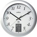 Unilux Wanduhr Instinct, metallgrau autom. Umstellung...