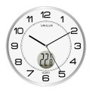Analoge Wanduhr Tempus, silber, mit integriertem...