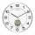 Analoge Wanduhr Tempus, silber, mit integriertem Thermometer, Durchmesser 30,5 cm